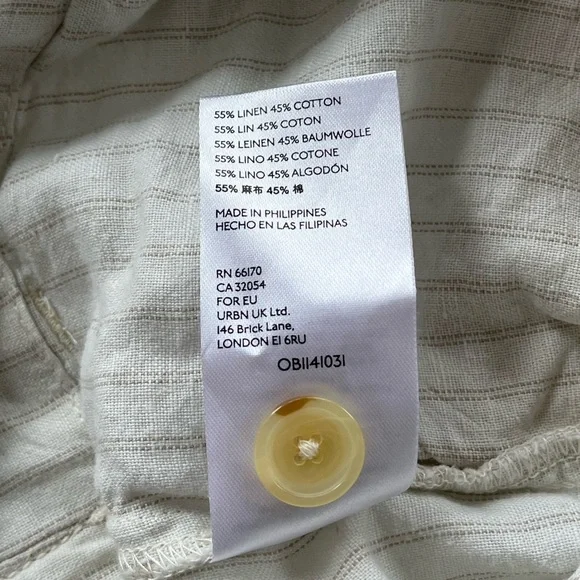 Maeve Anthropologie Wide Leg Linen Blend new High Rise Barrel Boho Summer Siez 8 - Picture 15 of 15